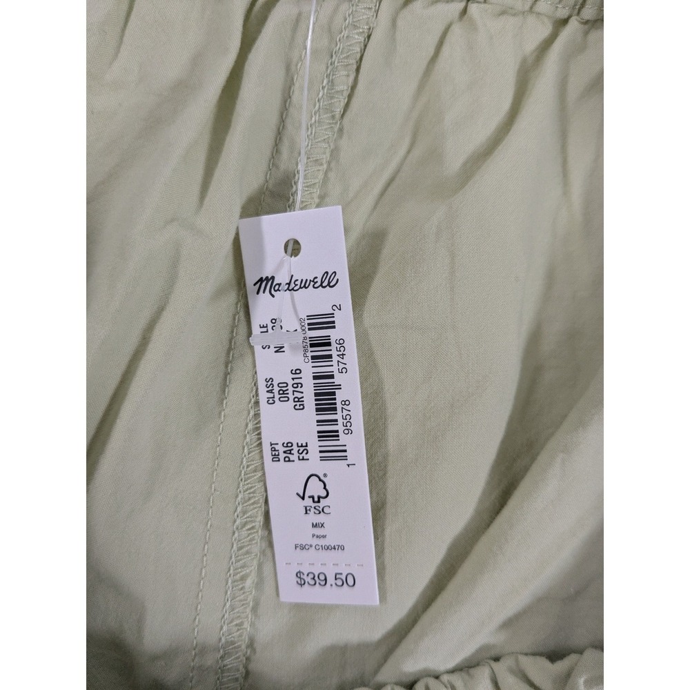 Madewell Womens Plus Pull-On Shorts in Signature Poplin sz 2X Green NWT Comfort